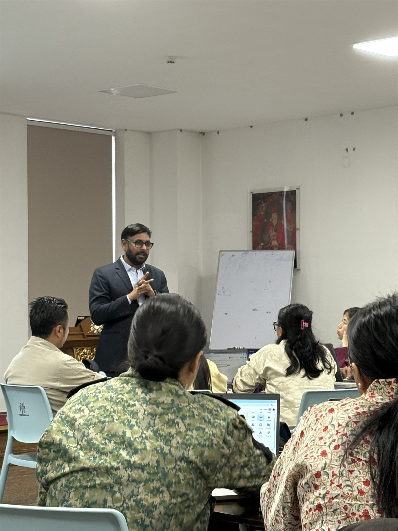 Gyanendra Singh leading a senior-executive training session